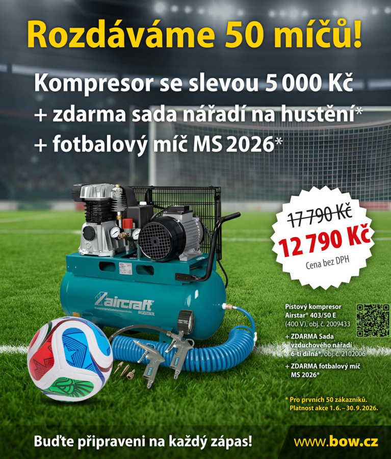 Pístový kompresor Airstar 403/50 E (400 V) + míč a sada pneunářadí ZDARMA*