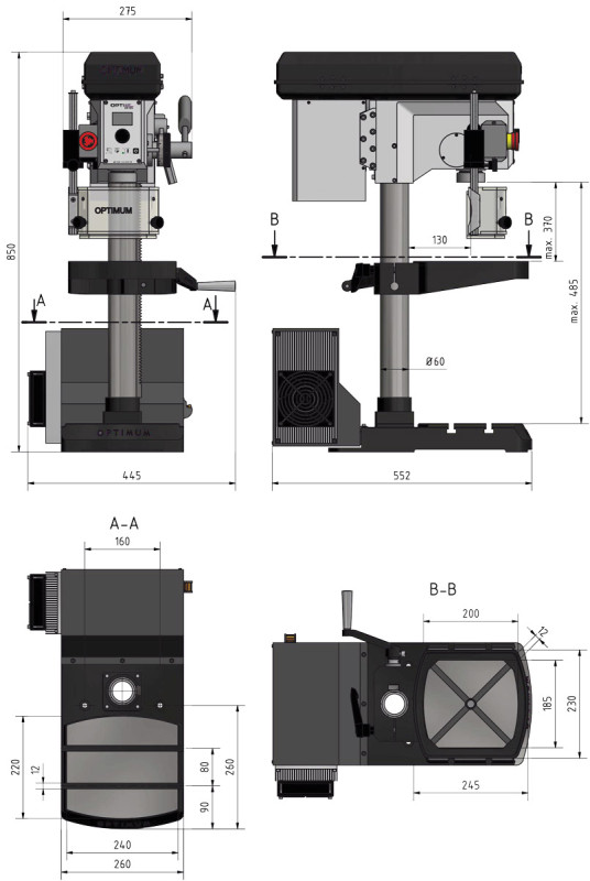 Stolní vrtačka OPTIdrill DH 18 V 3