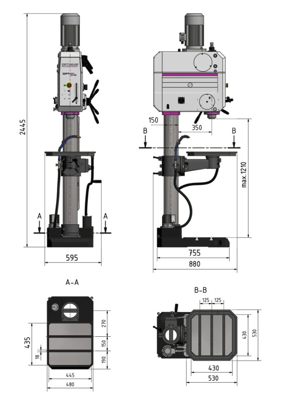 Převodová vrtačka OPTIdrill DH 45 V 5
