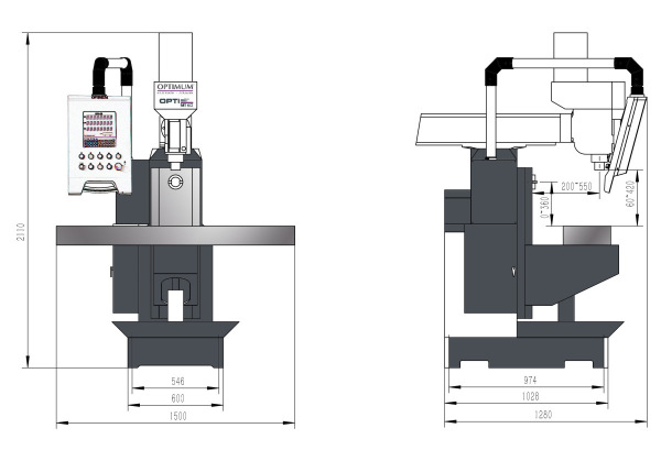 Univerzální frézka OPTImill MT 60 5