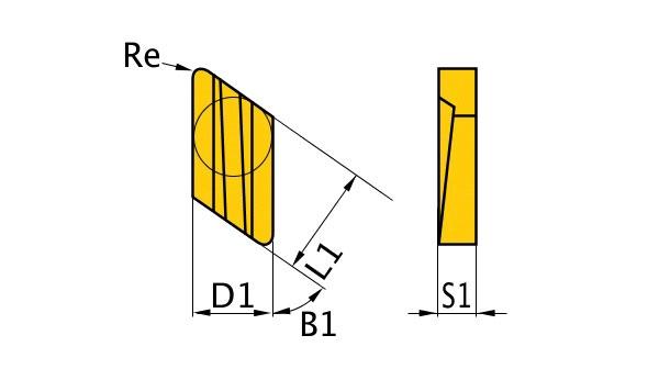 Břitové destičky K/55°, 5 ks