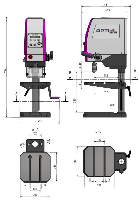 Stolní vrtačka OPTIdrill DX 17 E 2