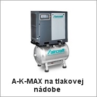 Skrutkové kompresory A-K-MAX na tlakovej nádobe